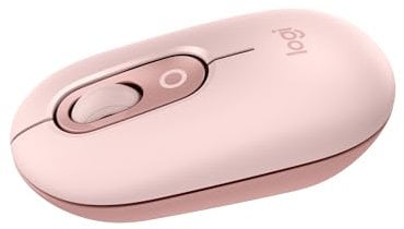 Logitech POP Mouse, ratón inalámbrico Bluetooth compacto y portátil con botones programables y clics discretos, tecnología Easy-Switch para alternar hasta 3 dispositivos, portátil, tablet, PC - Rosa