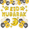 BOX And Tree| Eid Mubarak 48 Decoration KIT , 20 Ballon , 1 Banderole gonflable , 12 etoile gonflable – Ruban INCLUS Parfait Pour Ramadan Decoration Aid Moubarak