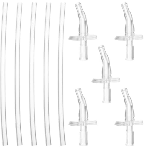 PRETYZOOM Cannuccia in Silicone Per Borraccia, Set Di 5 Cannucce Di Ricambio Lavabili, Accessori Per Bottiglia Con Design Antigoccia, Ideali Per Bambini E Uso Quotidiano