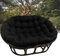 Egg Chair Kissen für Doppel-Hängeschaukel, Outdoor, Terrasse, Garten, Sitzpolster mit Bändern, 170,2 x 119,4 x 15,2 cm, Schwarz