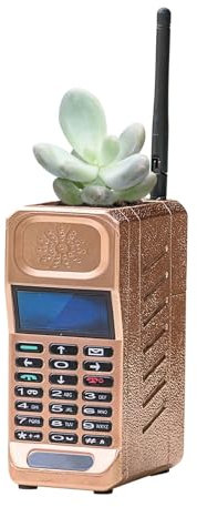 Maceta de Resina, Maceta de Cactus,Maceta con Forma de teléfono | Maceta Antideslizante Multifuncional para teléfono móvil, Maceta para Dormitorio, Sala de Estar y jardín