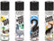 Clipper Feuerzeuge, Set mit 4 Stück, außergewöhnliche Motive (Birds)