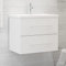 ShGaxin Mueble con Lavabo, Mueble Bajo Lavabo, Lavabo con Mueble, Armario Bajo Lavabo, de aglomerado Blanco Brillante