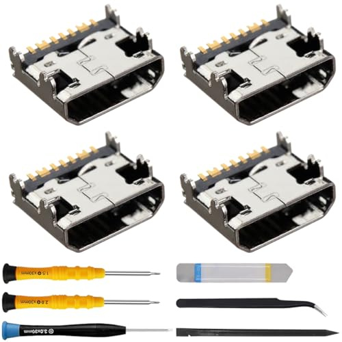 ZHUROUPU Micro USB Charging Port for Galaxy Tab A 7.0/10.1 (2016) Tab 3 7.0 Tab E 9.6, Replacement 7 Pin USB Charging Port Connector for SM-T280 T285 T580 T585 T560 T111 T113 T118 (4Pcs)