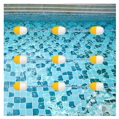 Corda di Sicurezza Regolabile per Piscina con galleggianti - Barriera di Sicurezza Lunga 9 Metri con Ganci per Piscine Interne/Esterne, Facile da installare, Ideale per Proteggere Aree peric