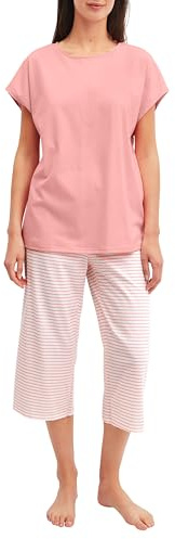 CALIDA Lovely Nights Capri-Pyjama Damen | Schlafanzug aus 100% Baumwolle, hautfreundlich, atmungsaktiv, pflegeleicht