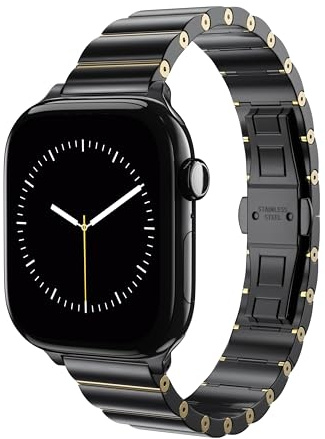 LULULOOK Damen Armband für Apple Watch 46mm (Serie 11/10) 45mm 44mm 42mm 41mm 40mm 38mm, Edelstahl Metall Ersatzarmbänder für iWatch SE 3 2 1 Serie 11 10 9 8 7 6 5 4