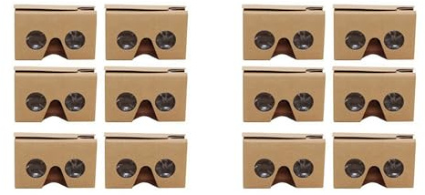 Rastapulz 12PCS 3D-Brille für Cardboard V2 VR 4,5-6-Smartphone + Stirnband