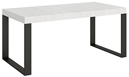 Itamoby Ausziehtisch 200/460x90 cm Tecno weiß Esche Beine anthrazit