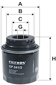 FILTRON OP641/2 Ölfilter