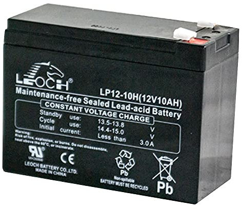 BATTERY, LEAD ACID, AGM, 12V 10AH | Rechargeable Batteries ByLEOCH - LP12-10H