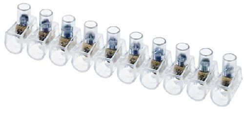 MORSETTI VOLANTI TRASPARENTI 10 POLI FORBOX 1,5 mm² in POLICARBONATO 450V confezione 10 pezzi