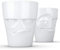 Fiftyeight TV Bechern Becher Set, 2er Set, Verschmitzt / Grummelig, aus Porzellan, Weiß, 350 ml, T012701