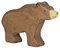 cama24com Braunbär Bär Holzfigur Holzspielzeug von Holztiger mit Palandi® Sticker
