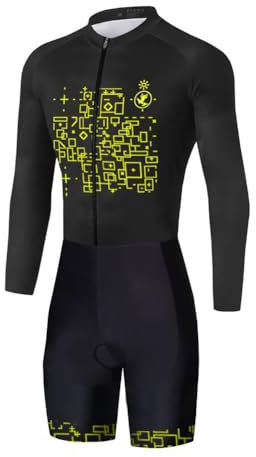 UGLY FROG MTB Jersey Herren Tauchanzug mit Reißverschluss hinten, EIN Stück zum Radfahren with Gel Pad