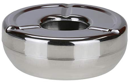 Bambelaa! Aschenbecher Stabile Ausführung Deckel für draußen Windaschenbecher Design Ascher Sturmaschenbecher Edelstahl (1)
