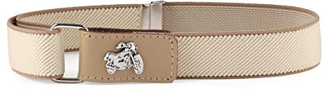 Ladeheid Jungen Gürtel Elastik-Gürtel 1-6 Jahre 34-65 cm P15S (Ecru/Beige/Motorrad)