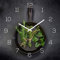 levandeo Wanduhr Glas 30x30cm Glasuhr Uhr Glasbild Kräuter Küchenuhr Küche Deko Küchendeko Gewürze