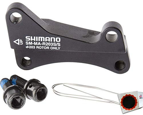 SHIMANO Scheibenbremsadapter is auf is-Gabel Hinten is is 203mm+Schrauben+Draht