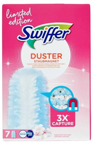 Swiffer Duster Limited Edition Rosa Piumini Cattura Polvere 7 Pz Di Ricambio (1 Unità)