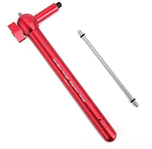 Gancon Bike Alignment Tool, Stainless Steel Bike Repair Tool Straightening Tool, Derailleur Hanger Alignment Gauge for Mountain Bicycle (Red)