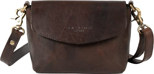 HOLZRICHTER Berlin Umhängetasche No 1-1 (S) marone - Kleine Handtasche für Damen handgefertigt aus Premium-Leder