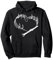 Herznoten-Klarinette Pullover Hoodie