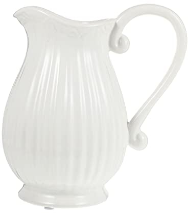 Happyyami Keramik Krug Vase Vintage Dekor Bauernhaus Dekorative Krug Milch Krug Blume Wasser Krug Porzellan Blumenhalter Arrangements Home Office Dekoration