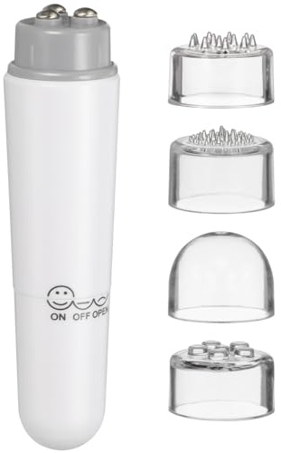 Healeved Mini Gesichtsmassagegerät - 4 in 1 Elektrisches Handmassagegerät, Tiefengewebe Cellulites Massagegerät für Gesicht, Hand, Arm, Nacken, Fuß und Körper - Schnurloses Gesichtsmassagegerät mit 4
