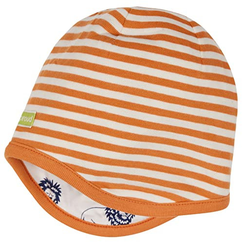 loud + proud Unisex Kinder Zum Wenden, GOTS Zertifiziert Mütze, Carrot, 51-52 EU