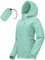 33,000ft Veste de pluie pour femmes, imperméable à l'eau légère avec capuche Packable Breathable Coat idéal pour la course et la randonnée, Vert menthe, 42
