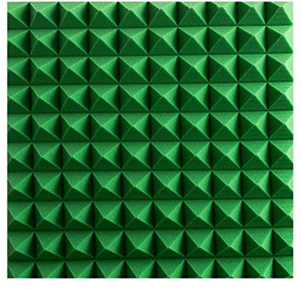 PHONME 10 Stück Schallschutz Schaumstoff 50x50x5cm Akustikschaumstoff Dämmschaummatte Pyramiden Noppenschaum für Audio TV Studio(Color:grün)