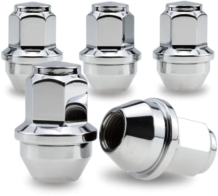 PSGSP Wheel Nuts for Ford Transit Custom MK8, Tesla Model 3 / S/X/Y, 5 pcs, Chrome, M14x1.5 Thread, Cone Seat fit Factory OEM Wheels, Replace OE. No. 5196786, ACPA1012KXA, 2007065, 49204