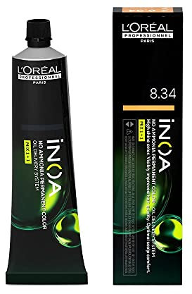 inoa color 8.34 rubio claro dorado cobrizo 60 gr, Loreal