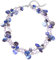 FULU AUTUMN Kristall Perlenkette Boho Muschelkette Damen Statement Bunte Mehrreihige Halskette Modeschmuck Geschenke für Fraue(Purple)