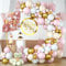 Pink Beige Gold Balloon Arch Garland Kit, 109 Pieces Blush Pastel Pink Peach Pink Gold Beige White Sand Latex Balloon Garland Kit for Girls Women Birthday Baby Bridal Shower Wedding Party Decorations