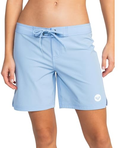 Roxy Short de Bain pour Femme avec Entrejambe de 17,8 cm – Short de Bain à séchage Rapide, Bas de Maillot de Bain, Couverture de Bikini, vêtements de Plage, Bel Air, Taille L
