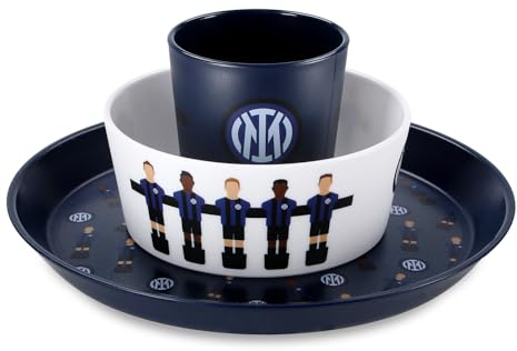 Inter - Set pranzo collezione Calcio Balilla, Set pappa. Prodotto Ufficiale.