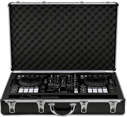 UNISON Case für Pioneer DDJ-800, Schutzkoffer (Hochwertiger Transportkoffer, mit individuell gestanztem Schaumstoff, leichtes & robustes Design, Metallverschlüsse, ergonomischer Gummigriff)