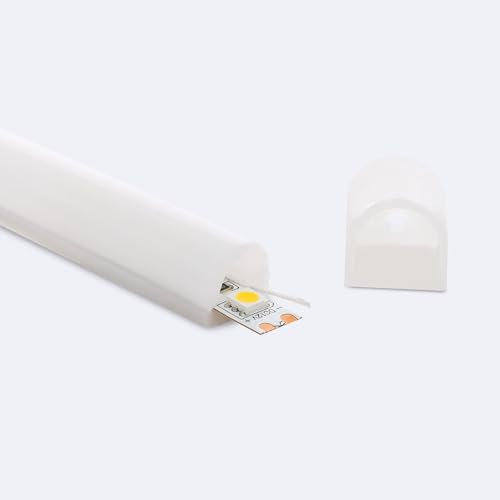 LEDKIA LIGHTING Tube Silicone Semi-Circulaire LED Flex Encastré pour Ruban jusqu'à 11 mm BL1513 2 m