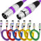 Xiatiaosann XLR to XLR Color Microphone Cable, 3-Pin XLR Male to Male MIC Patch Balanced Shielded Cable for Amplifier, Audio Sound Consoles (6 Pack, 1M/3.3FT)