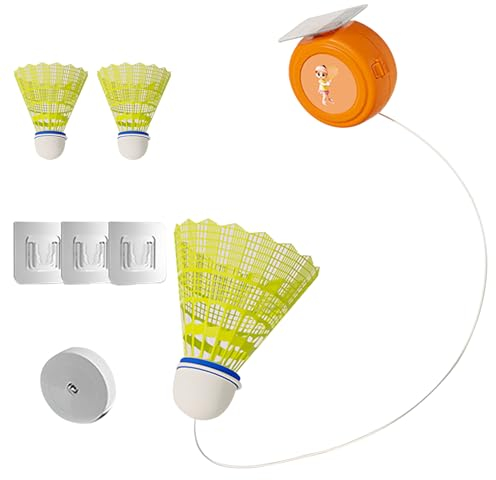 Qikam Badminton-Trainingshilfe | Badminton-Trainer für Hand-Auge-Koordination | Badminton-Lernwerkzeuge für Garten, Spielplätze, Verwaltungsplätze, Wohnzimmer, Balkon