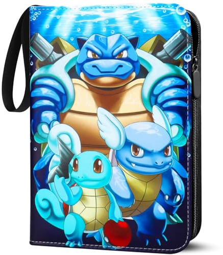 Sammelalbum für Pokemon Karten, 50 Seiten 900 Karten Sammelkarten Album, Tragbarer Kartenordner mit Reißverschluss Kompatibel sammelkartenalben Geschenke für Jungen Mädchen Sammler