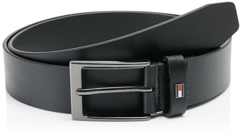 Tommy Hilfiger Herren Gürtel Layton 3,5 cm Ledergürtel, Schwarz (Black), 90 cm