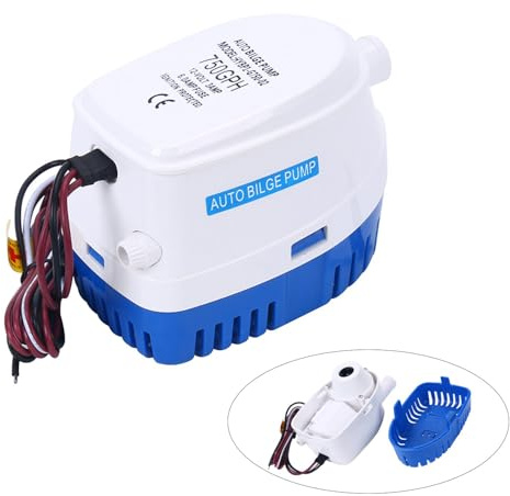 BOOMSTART Bilgenpumpe Automatische 12V 750GPH Wasserpumpe mit Schwimmerschalter
