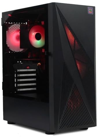 BEDROCK GARNET Gaming PC – GTX 1050 Ti 4GB – i5 7500 – 16GB DDR4 – 240GB SSD – 1TB HDD – Windows 11 – Wi-Fi