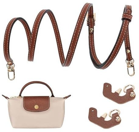 Landrain 0,9 CM Breit Einstellbarer Schultergurt für Longchamp Tasche Damen, Leder Schulterriemen für Taschen