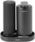 Brabantia - Seifen- und Spülmittelspender-Set mit 2 stilvollen Spendern für Seife und Spülmittel, mit Tablett, aus Metall mit Strukturbeschichtung - Mineral Infinite Grau, 2 x 200 ml