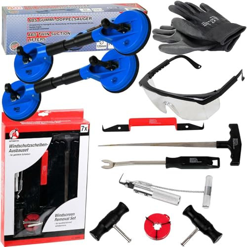 BandelOne enthält Kfz Geklebte Front-/ Windschutz-Scheibe Ausbau Werkzeug-Set Doppel-Gummisauger