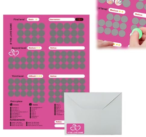 Love Games Rubbelposter 100 Positionen Challenge Date Nacht Ideen Liebesaufgaben Romantisches Geschenk für Paare